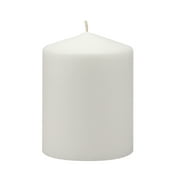 Stonebriar 3 x 4 Unscented Pillar Candles, Set of 6 with 35 h Burn Time