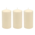 thumbnail image 1 of Stonebriar Ivory Pillar Candles, Unscented, 3" x 6", 65 Hour Burn, 3 Pack, 1 of 6