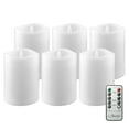 thumbnail image 1 of Stonebriar 6 Pack Real Wax 3x4 Flameless LED Pillar Candles with Remote and Timer, 1 of 6