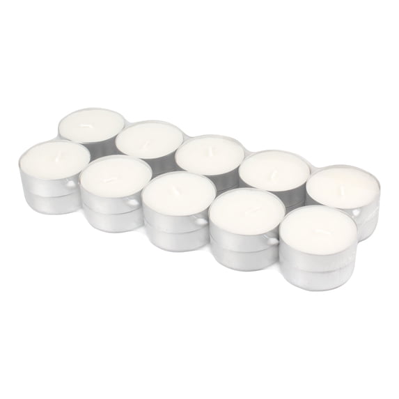 Stonebriar Candles Mega Oversized Unscented Tealight Candles with 9 Hour Burn Time, 20 Pack