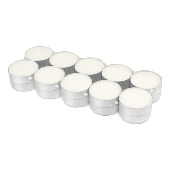 Stonebriar Candles Mega Oversized Unscented Tealight Candles with 9 Hour Burn Time, 20 Pack