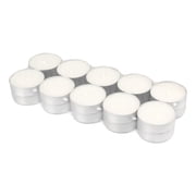 Stonebriar Oversized Tea Light Candles   Extra Long 9 Hour Burn Time, Unscented Long-Lasting Candles for Home D cor & Special Occasions, Pack of 20, White