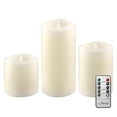 thumbnail image 1 of Stonebriar LED Pillar Candles — Remote & Timer, Real Wax Flameless Candles for Home Décor, Weddings & Events, Pack of 3, Ivory, Assorted Sizes, 1 of 5
