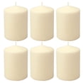 thumbnail image 1 of Stonebriar Collection Unscented Ivory Pillar Candle, 6-Pack, 3" x 4", 35-Hour Burn Time, 1 of 6