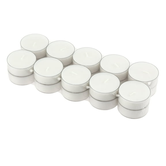 Stonebriar Collection Unscented 1-Wick Mega Oversized 9 Hour Clear Cup Tealight Candles 20 Pack