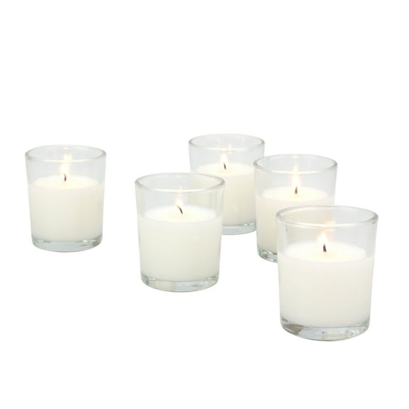 Stonebriar Collection Unscented 1-Wick Votive Candles, 12 h Burn Time, 12 Pack, White