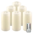 thumbnail image 1 of Stonebriar LED Pillar Candles — Remote & Timer, Real Wax Flameless Candles for Home Décor, Weddings & Events, Pack of 6, Ivory, 3" x 6", 1 of 5