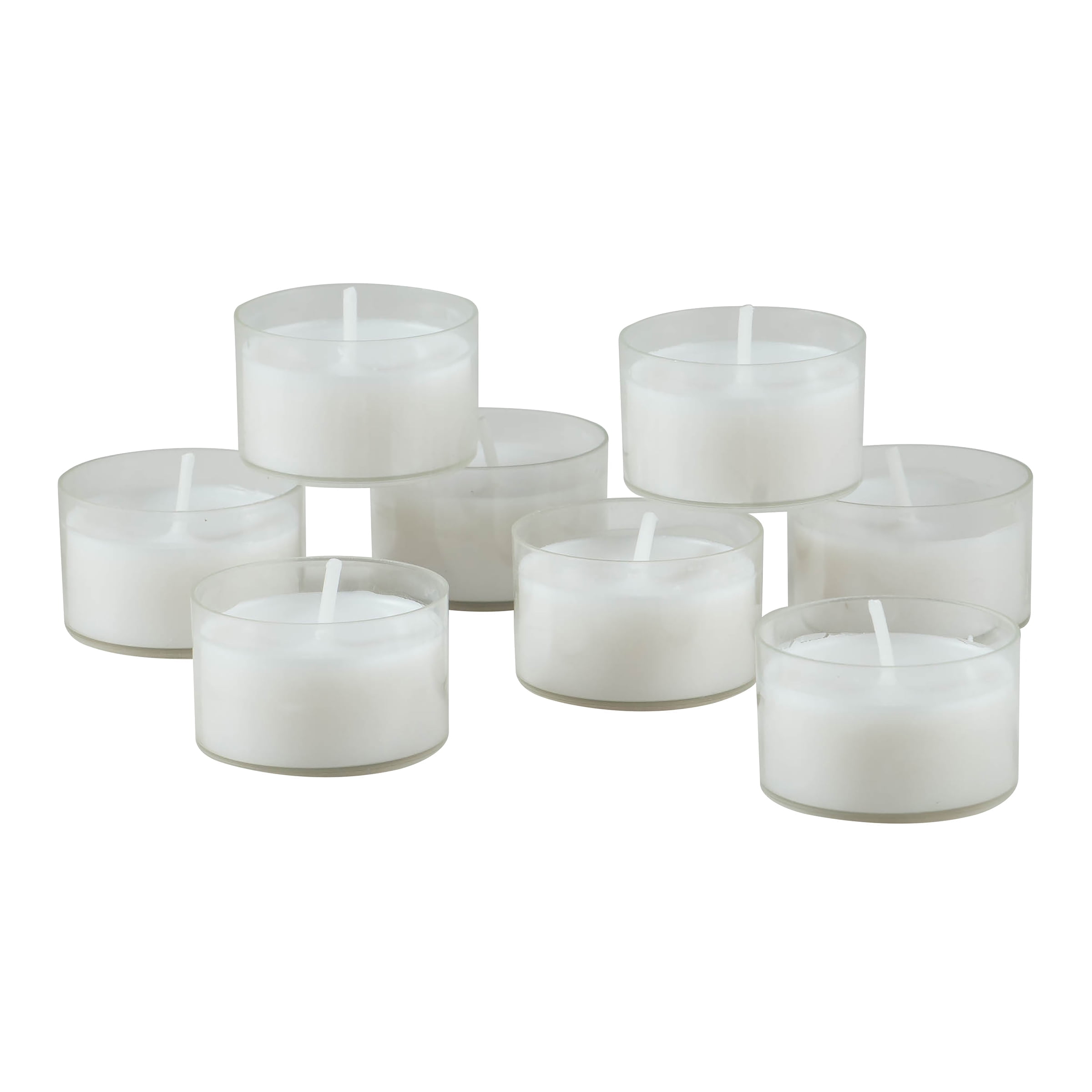 White Palm Wax Long Burning Tealight Candles, 48 Pack