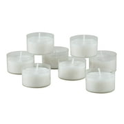 STONEBRIAR COLLECTION Stonebriar Unscented Long Burning Clear Cup Tealight Candles with 6-7 Hour Burn, 48 Pack, White