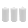thumbnail image 1 of Stonebriar White Pillar Candles, Unscented, 3" x 6", 65 Hour Burn, 3 Pack, 1 of 6