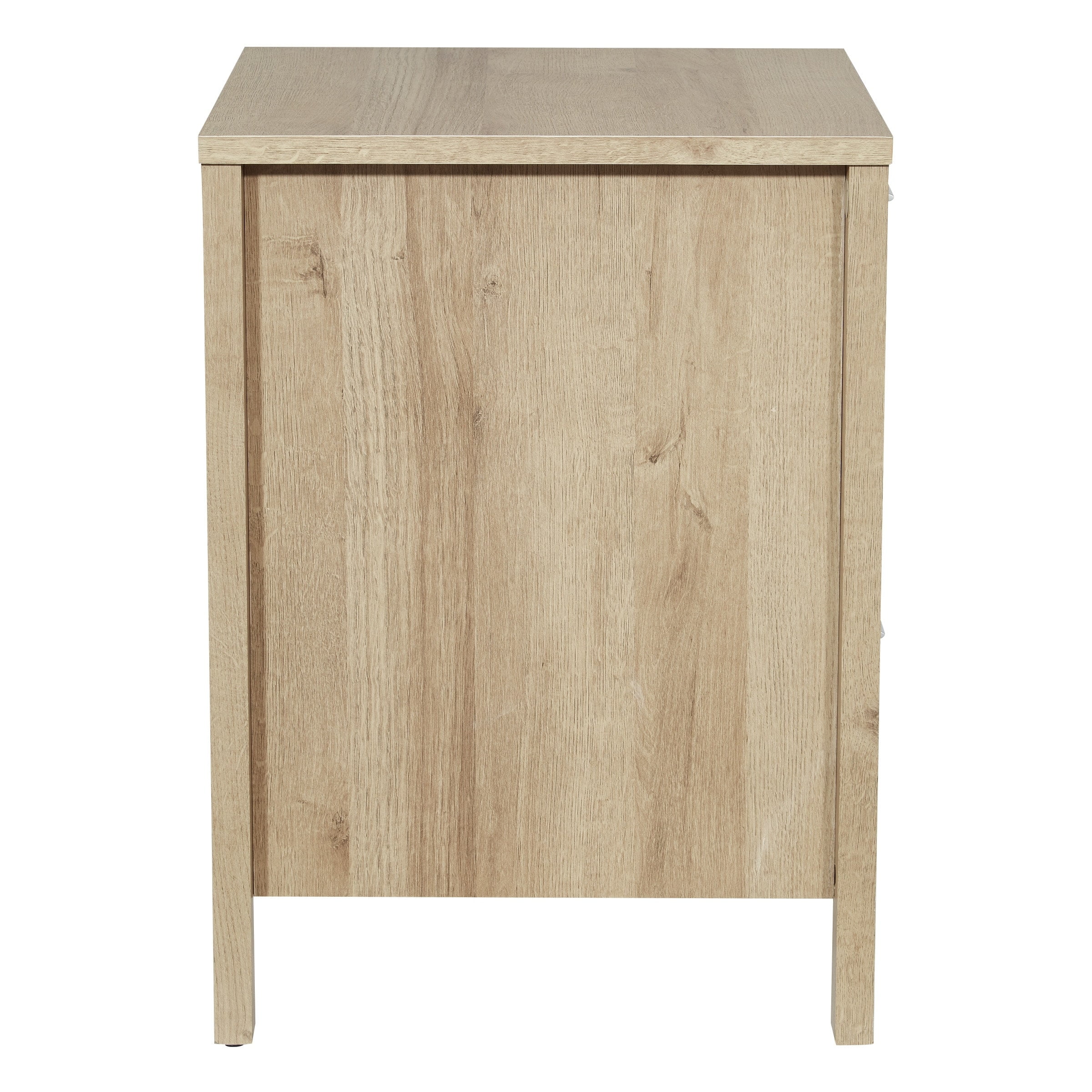 Canyon Oak Nightstand with USB Ports and Storage