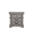 thumbnail image 1 of American Woodcrafters Stonebrook 3-Drawer Nightstand - Light Distressed Antique Gray, 1 of 11