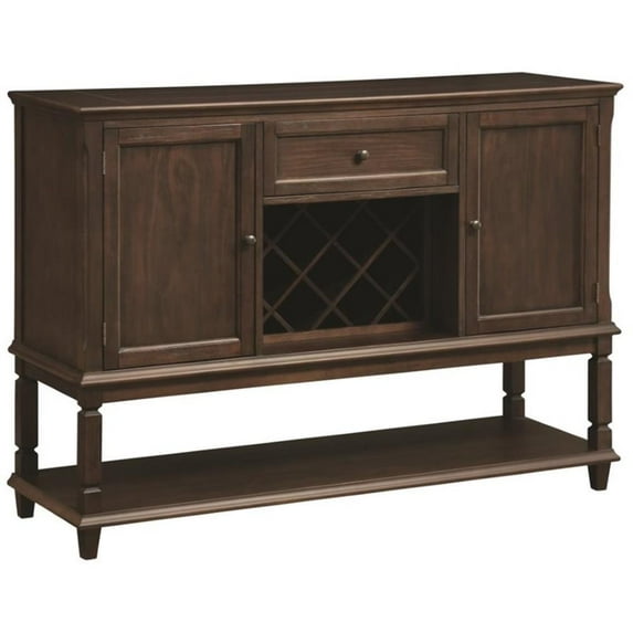 Stonecroft Furniture Comtemporary Wood Server in Rustic Espresso