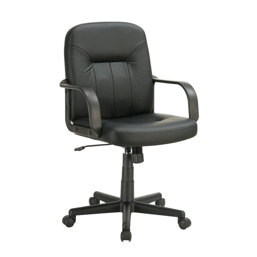 Stonecroft Jackson Adjustable Faux Leather Office Chair in Black