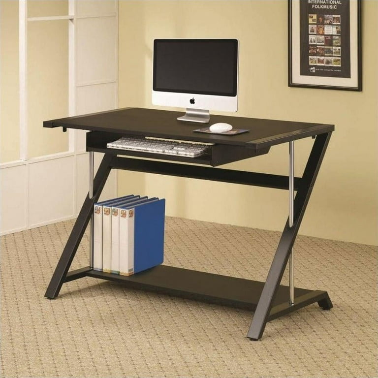 Stonecroft Powell Contemporary Computer Desk in Black - Walmart.com
