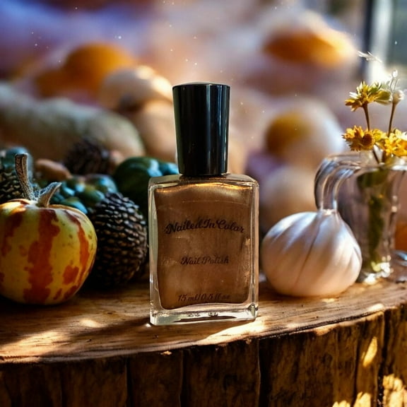 Stoned Bronze Fall Nail Polish-Women's Nail Color-Autumn Shade-Women's Nail Enhancement-Deep Bronze