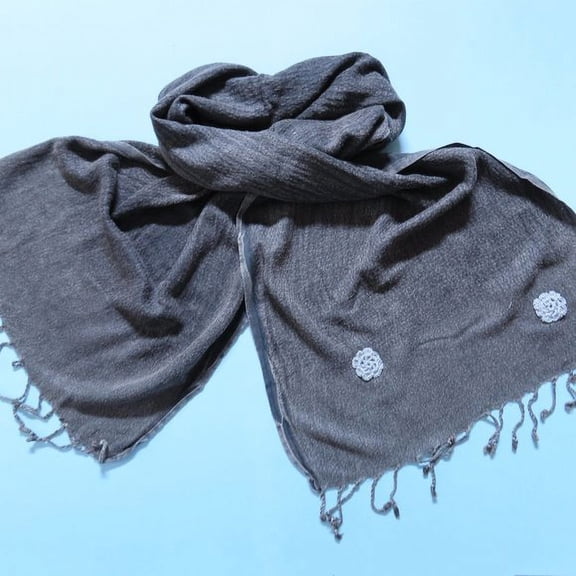 Stoned Flower Bamboo Scarf