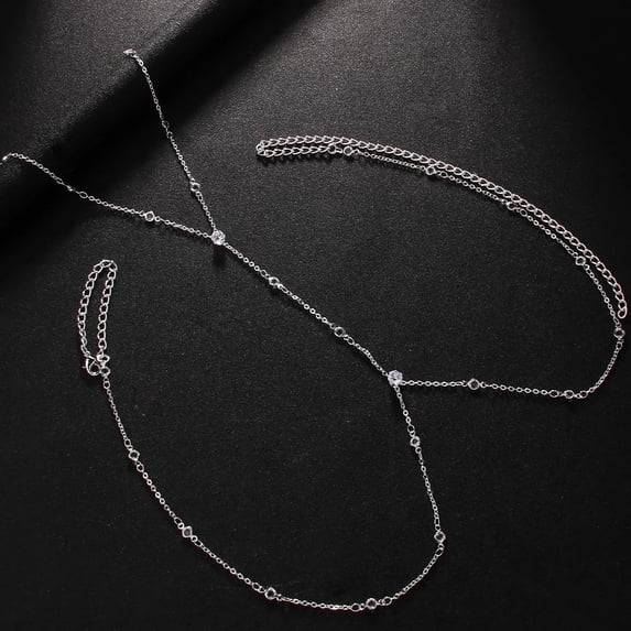 Stonefans Simple Cross Bra Chain Rhinestone Body Jewelry Bikini Summer Beach Fashion Chest Chain Necklace Accessories Clothing