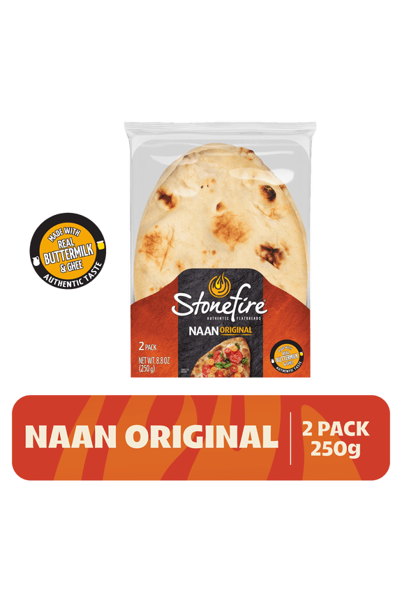 Original Naan Bread, Fresh Soft Bread, 8.8 oz, Pack of 2