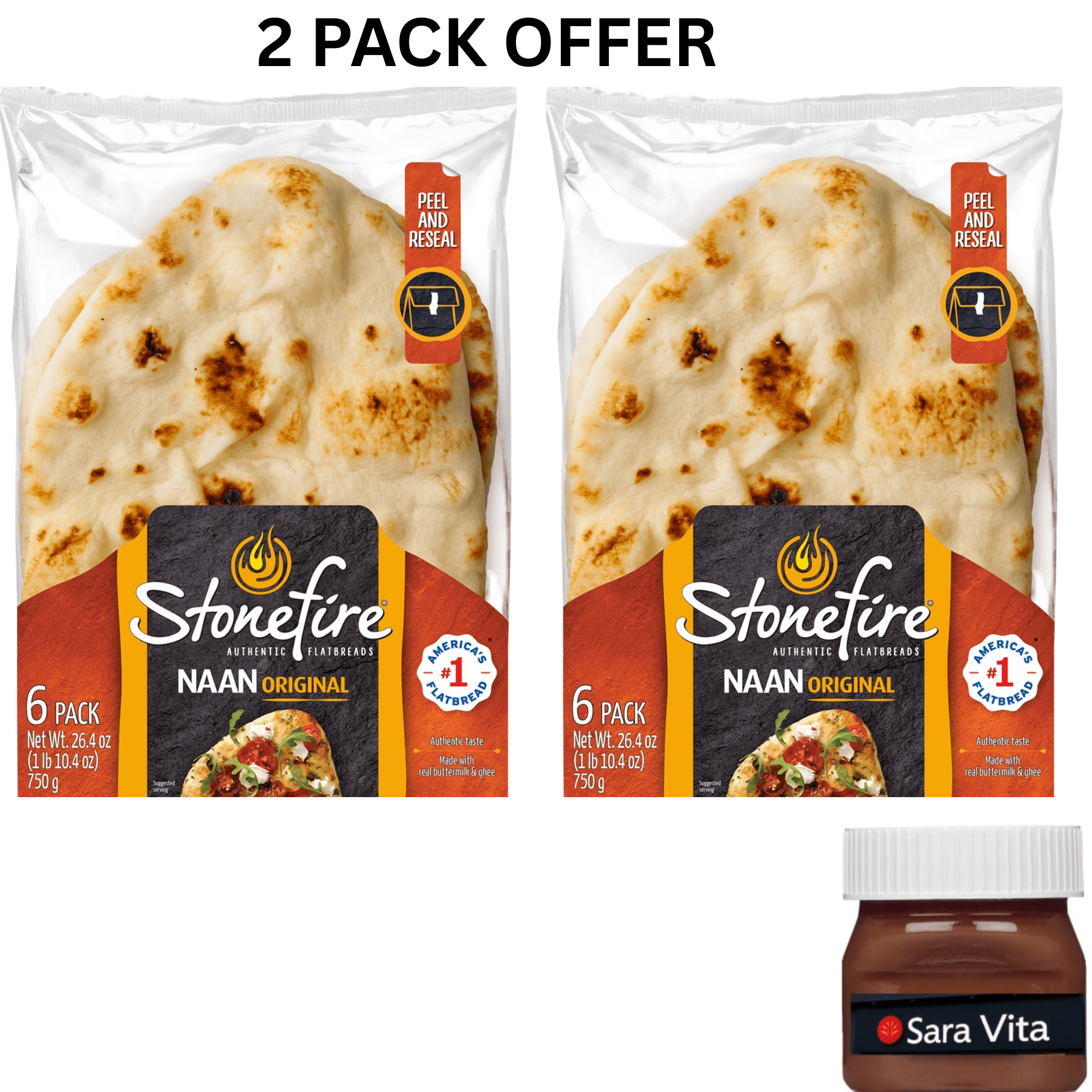 Stonefire® Original Naan Bread, 24.6 oz, 6 Count