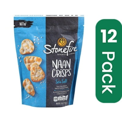 Stonefire Original Sea Salt Naan Crisps 6 oz (Pack of 12)