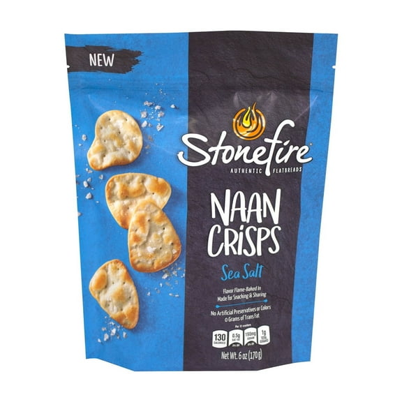 Stonefire Sea Salt Naan Crisps (Pack of 72)
