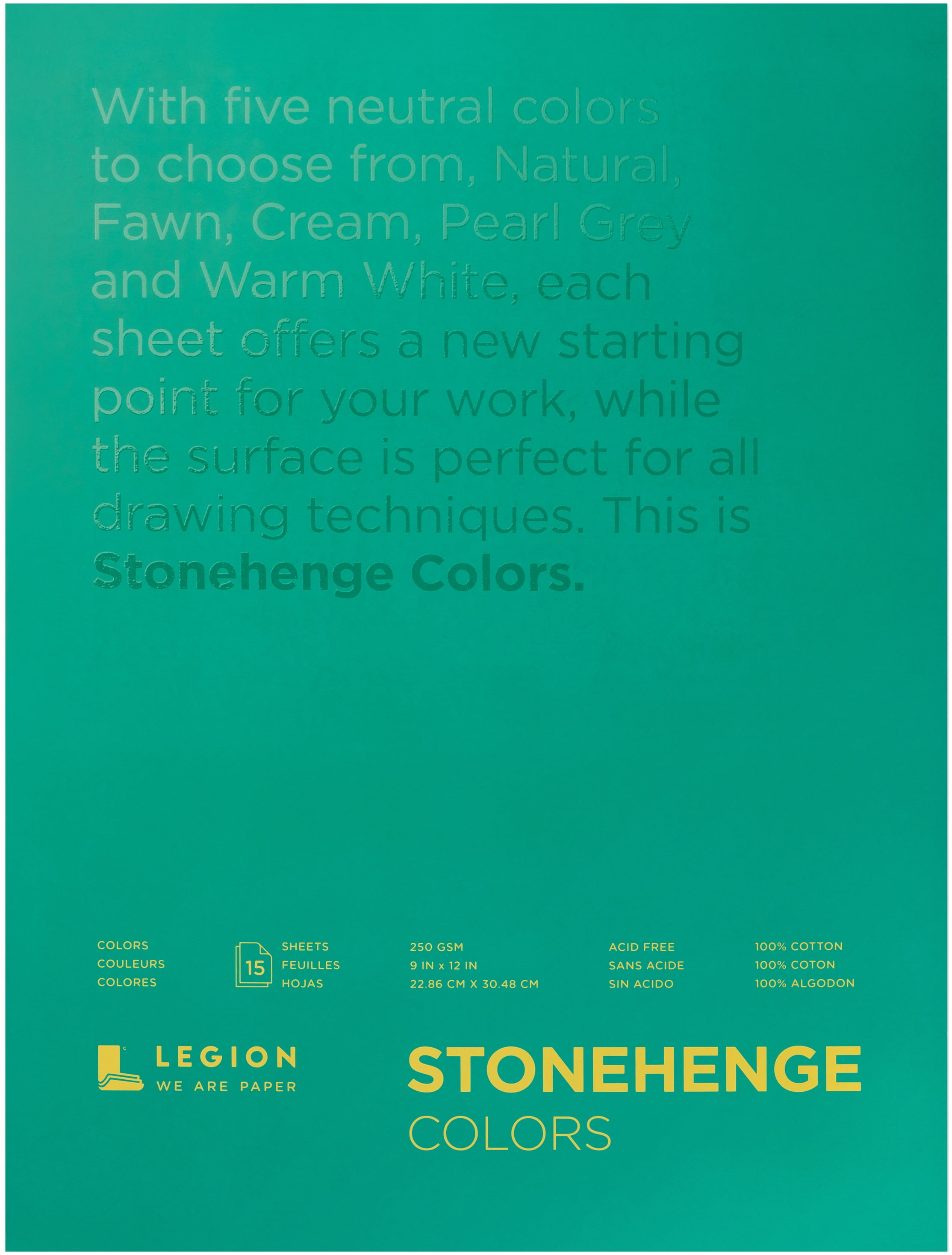 Stonehenge Paper Pad 9x12 30 Sheets/Pkg White