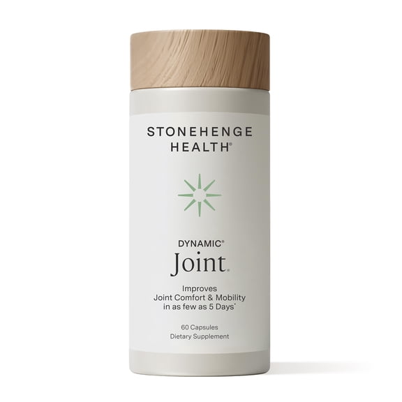 Stonehenge Health Dynamic Joint Supplement - Comfort, Mobility, Flexibility with ApresFlex Boswellia, MSM, Collagen, Bromelain, Turmeric, Vitamin C, D3 (60 Capsules)