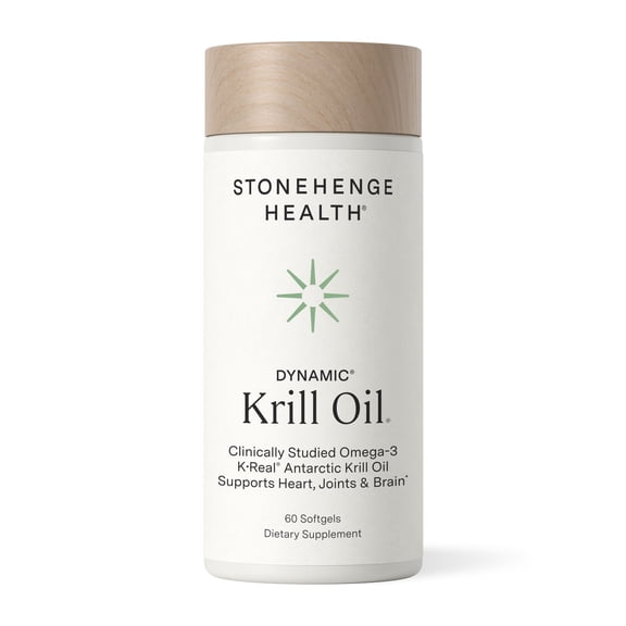 Stonehenge Health Krill Oil Omega 3 Antarctic Ocean Supplements, 1600 mg Gels, 60 Count