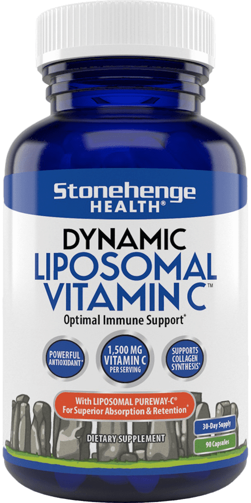 Stonehenge Health Liposomal Vitamin C 1500mg, Non-GMO Sunflower Lecithin, High Absorption, Fat-Soluble, Supports Immune System, Dietary Supplement, 90 Capsules