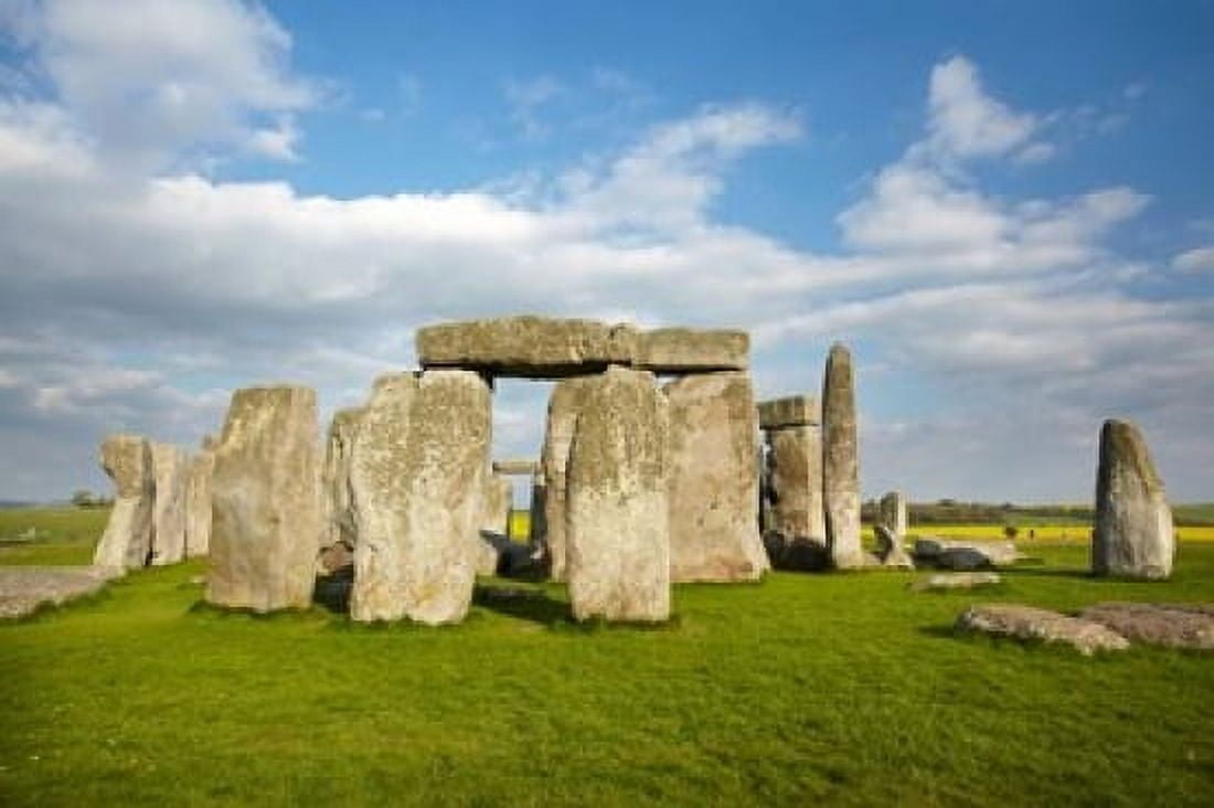 Stonehenge (circa 2500 BC) UNESCO World Heritage Site Wiltshire England Canvas Art - David Wall DanitaDelimont (38 x 25)