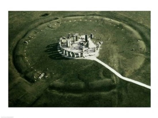 Stonehenge from the air Canvas Art - (24 x 18)