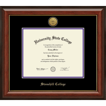 Stonehill College Diploma Frame, Document Size 10" x 8"