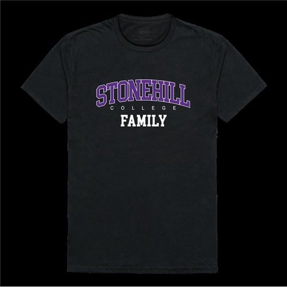 Stonehill College Skyhawks Family T-Shirt, Black - Small