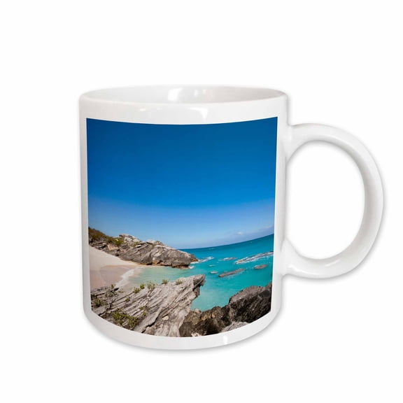 3drose, Stonehole Bay Beach, Bermuda-ca07 Mde0134 - Michael Defreitas, 15oz Mug