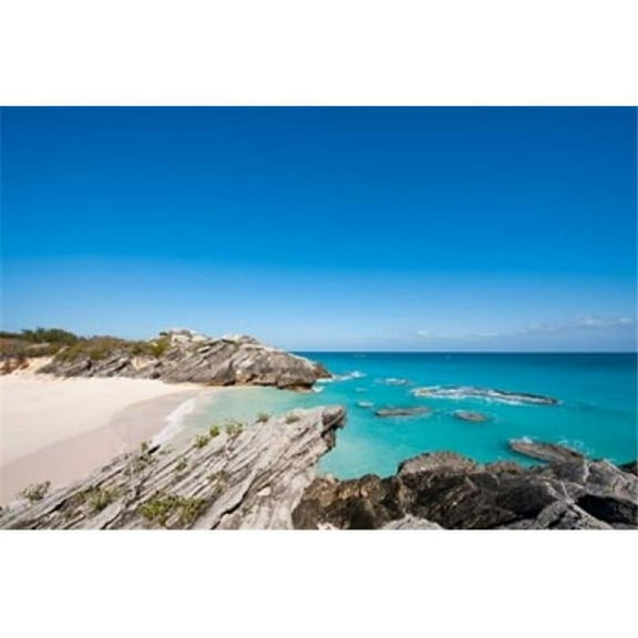 Stonehole Bay Beach Bermuda Poster Print by Michael Defreitas - 35 x 23 in.