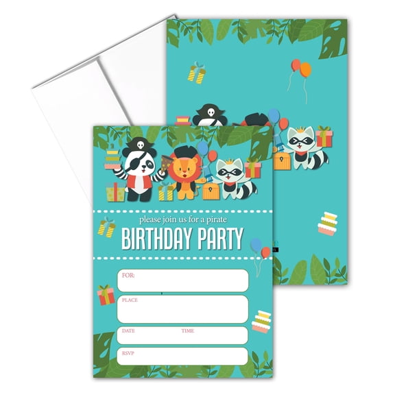 Stonehouse Colleciton | Kids Birthday Party Invitation Set | Pirate Theme invite