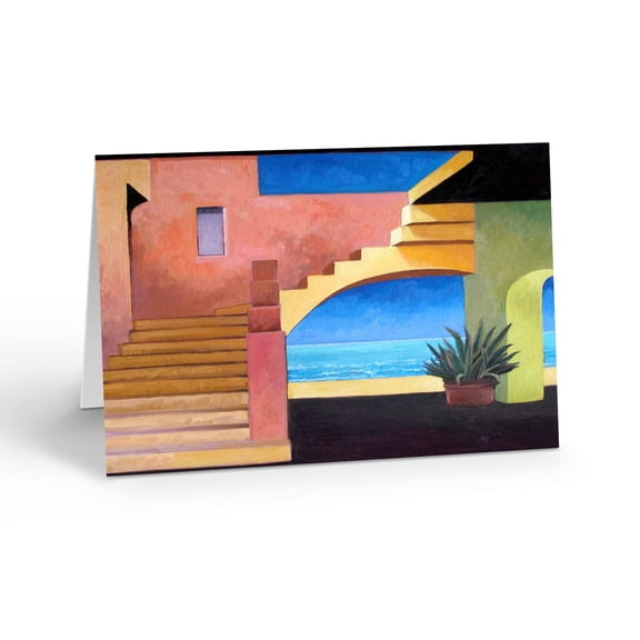 Stonehouse Collection | 10 Mexico Note Cards | Mexico | USA Made | Set of 10 Mexico Thank You, Blank Note Card (Ocean View)