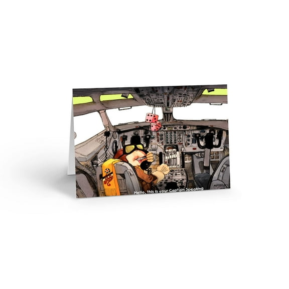 Stonehouse Collection | Airplane Pilot Note Card | 10 Boxed Airplane Note Cards & Envelopes | Pilot Gift (Captain Speaking)