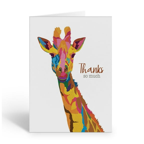 Stonehouse Collection | Artistic Giraffe Note Cards | Colorful Wildlife Greeting