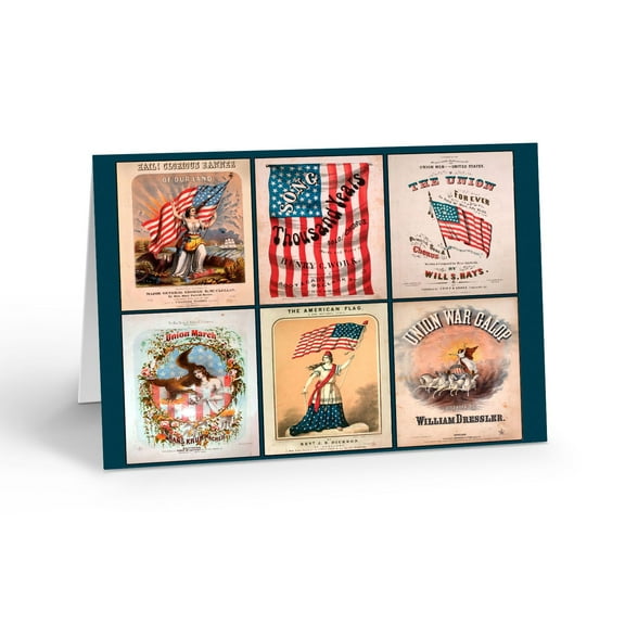 Stonehouse Collection | Assorted Historical Civil War Cards | Patriotic Note Cards (Banner)
