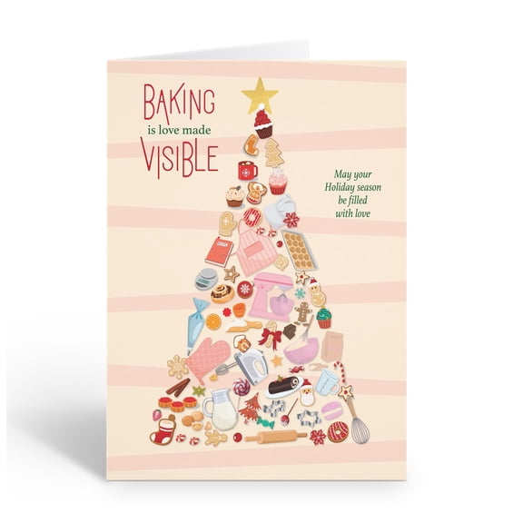 Stonehouse Collection Baking Christmas Greeting Cards, Cooking Holiday Cards,12 Pack with Envelopes, Blank Inside | Made in the USA
