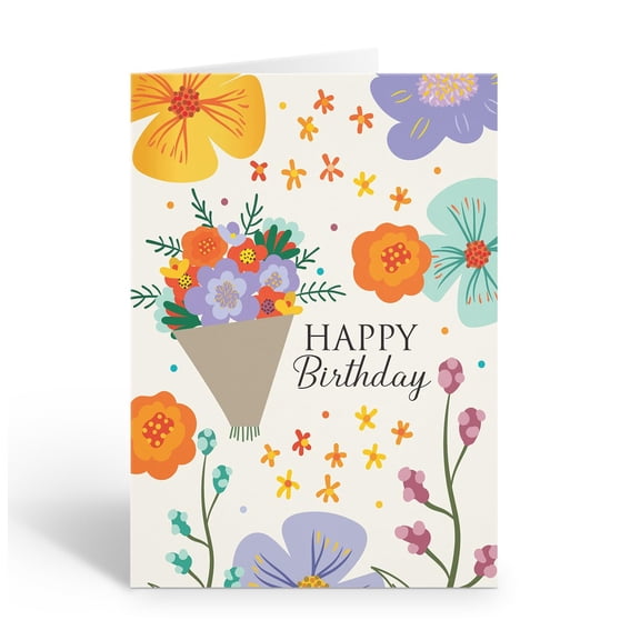 Stonehouse Collection | Birthday Greeting Cards with Floral Design | Happy Birthday Wishes | All Occasions (Happy Birthday)