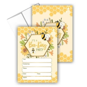 Stonehouse Collection | Bumble Bee Party Invitation Set | Bee Kids Theme invites