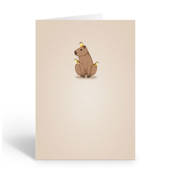 Stonehouse Collection Capybara Note Card Set – Cute Animal Thank You Cards, Blank Inside Greeting Cards for All Occasions, Stationery for Animal Lovers, 10 Pack with Envelopes - Made in the USA