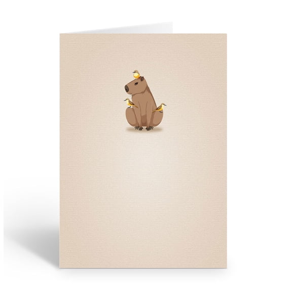 Stonehouse Collection Capybara Note Card Set Cute Animal Thank You Cards, Blank Inside Greeting Cards for All Occasions, Stationery for Animal Lovers, 10 Pack with Envelopes - Made in the USA