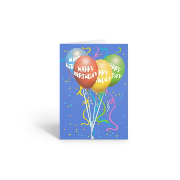 Stonehouse Collection | Colorful Balloons & Happy Birthday Design | 5x7 Single C