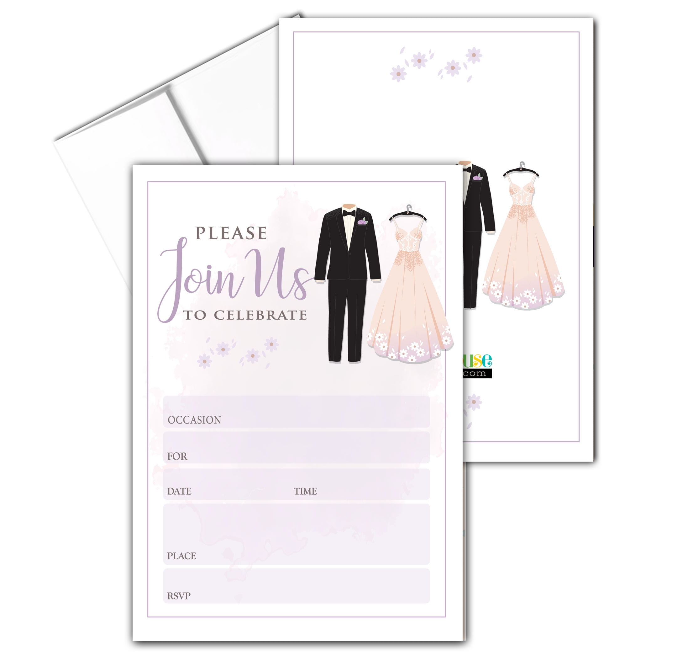bridal shower wedding dress invitations Wedding Invitations Templates & Designs Doris Home cards – DorisHome main image 1