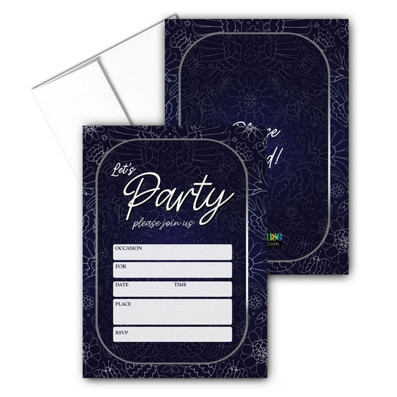 Stonehouse Collection - Formal Wedding Invitations - Koi Fish and Floral Party I