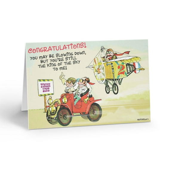 Stonehouse Collection - Funny Airplane Birthday Cards - Vintage Pilot Birthday C